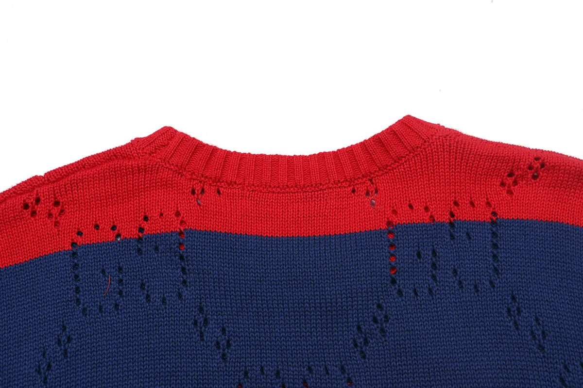 Striped GG Perforated Wool Sweater D18022943 — view 4