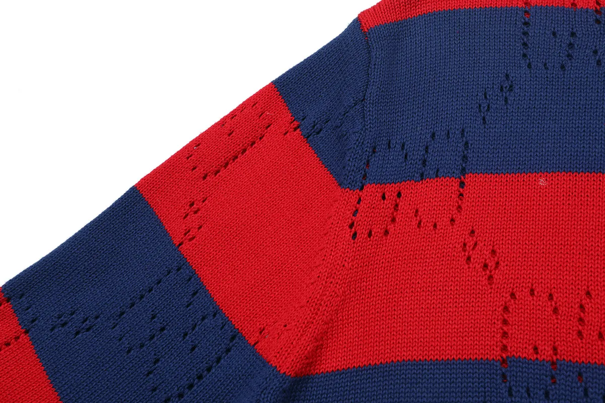 Striped GG Perforated Wool Sweater D18022943 — view 5