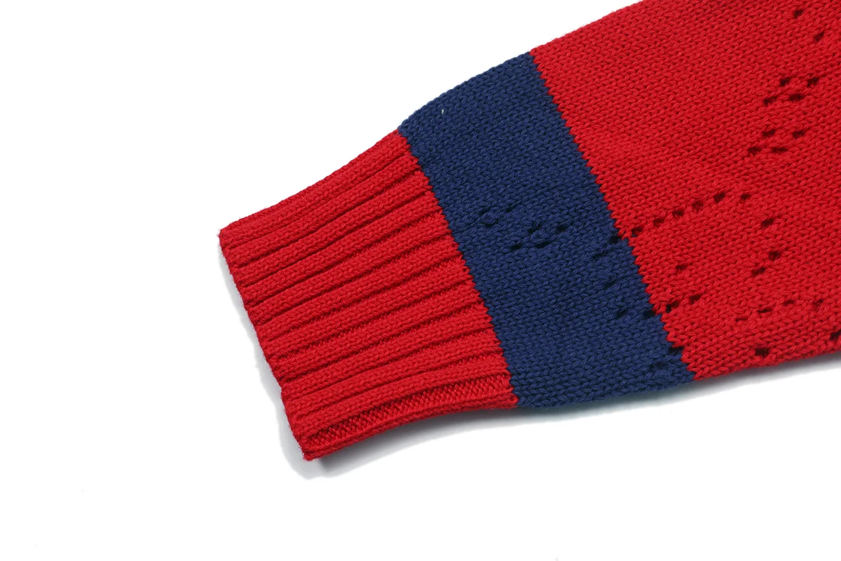 Striped GG Perforated Wool Sweater D18022943 — view 6