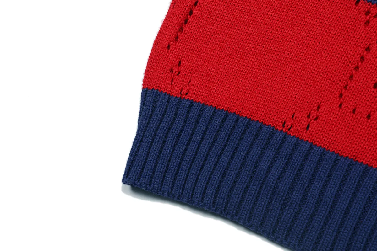 Striped GG Perforated Wool Sweater D18022943 — view 7