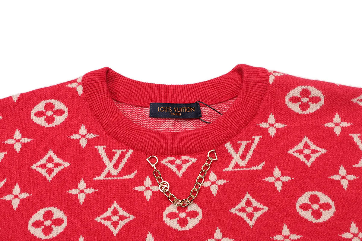 Monogram Intarsia Wool Crew-Neck Sweater D18022912 — view 3