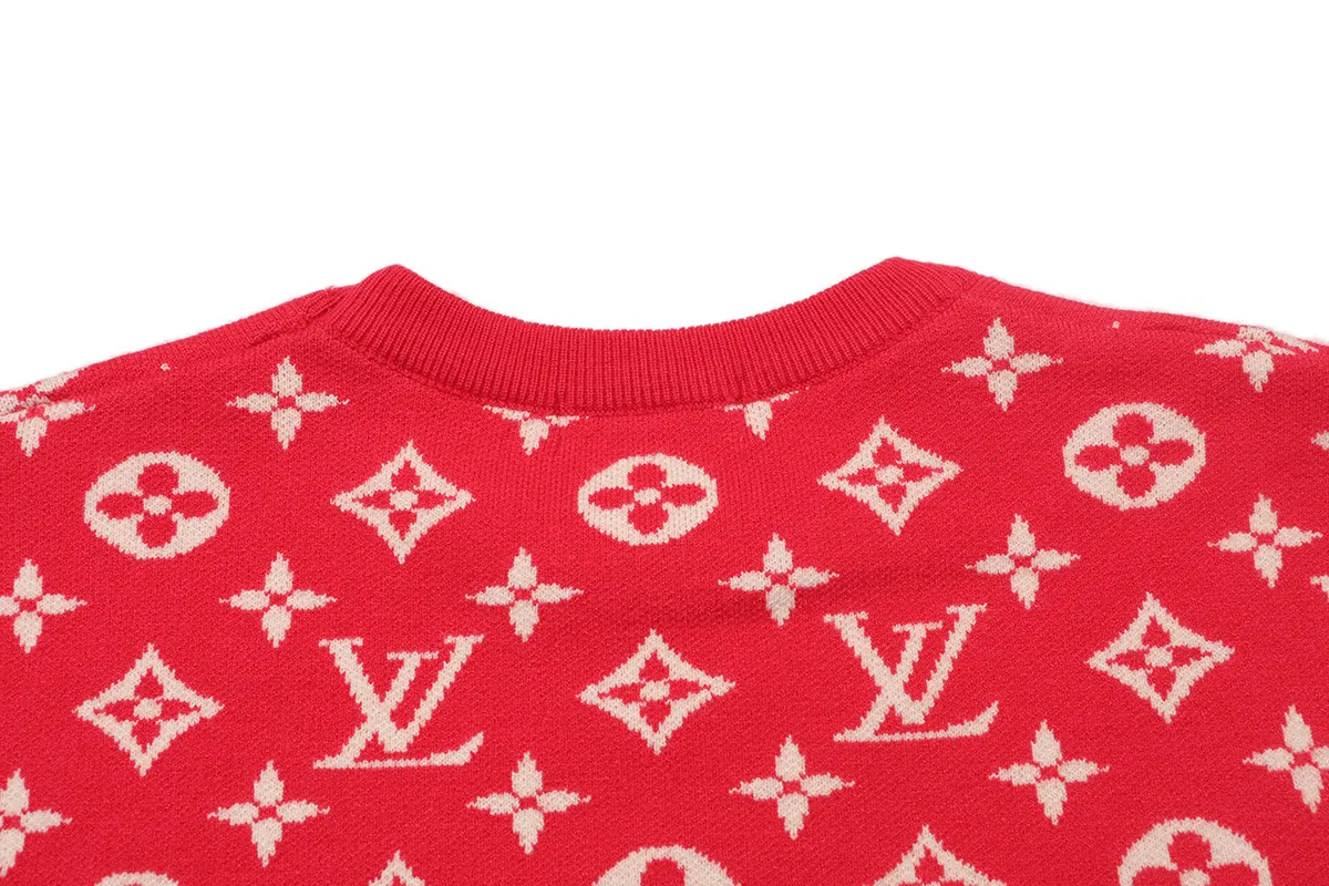 Monogram Intarsia Wool Crew-Neck Sweater D18022912 — view 4