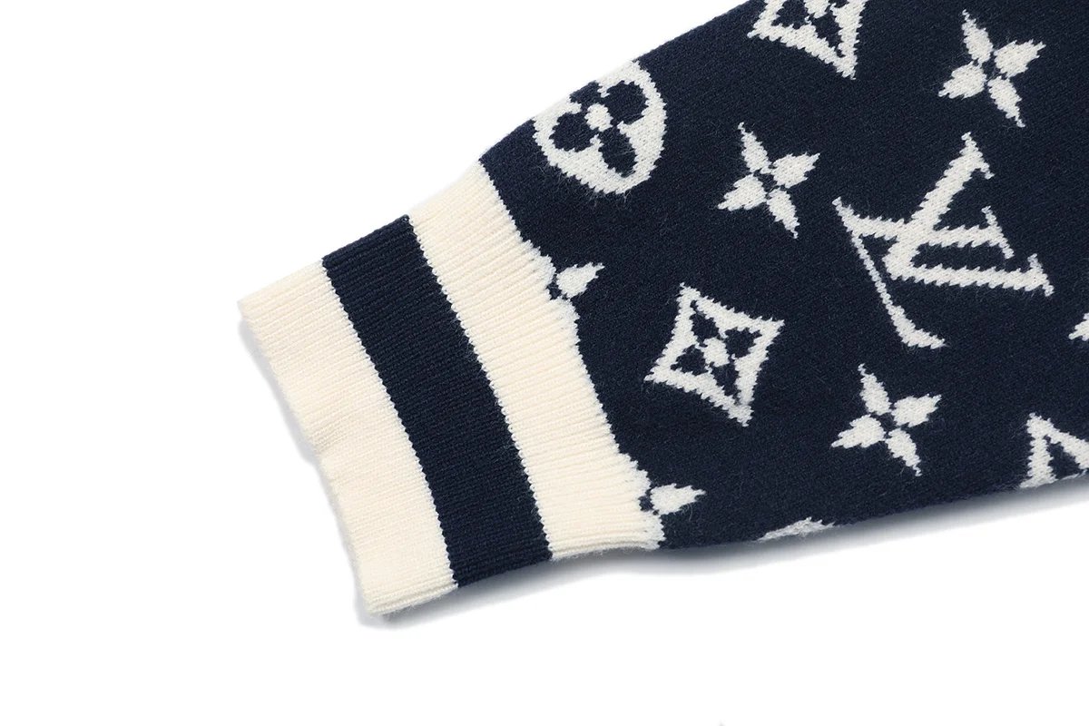 Monogram Intarsia Wool Crew-Neck Sweater D18022911 — view 6