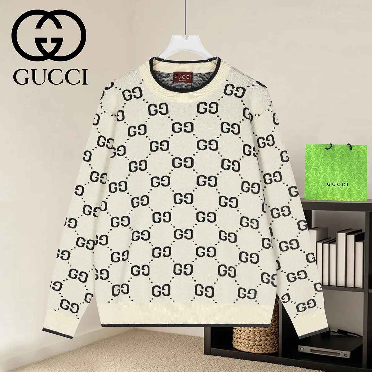 GG Monogram Jacquard Knit Sweater D18522947