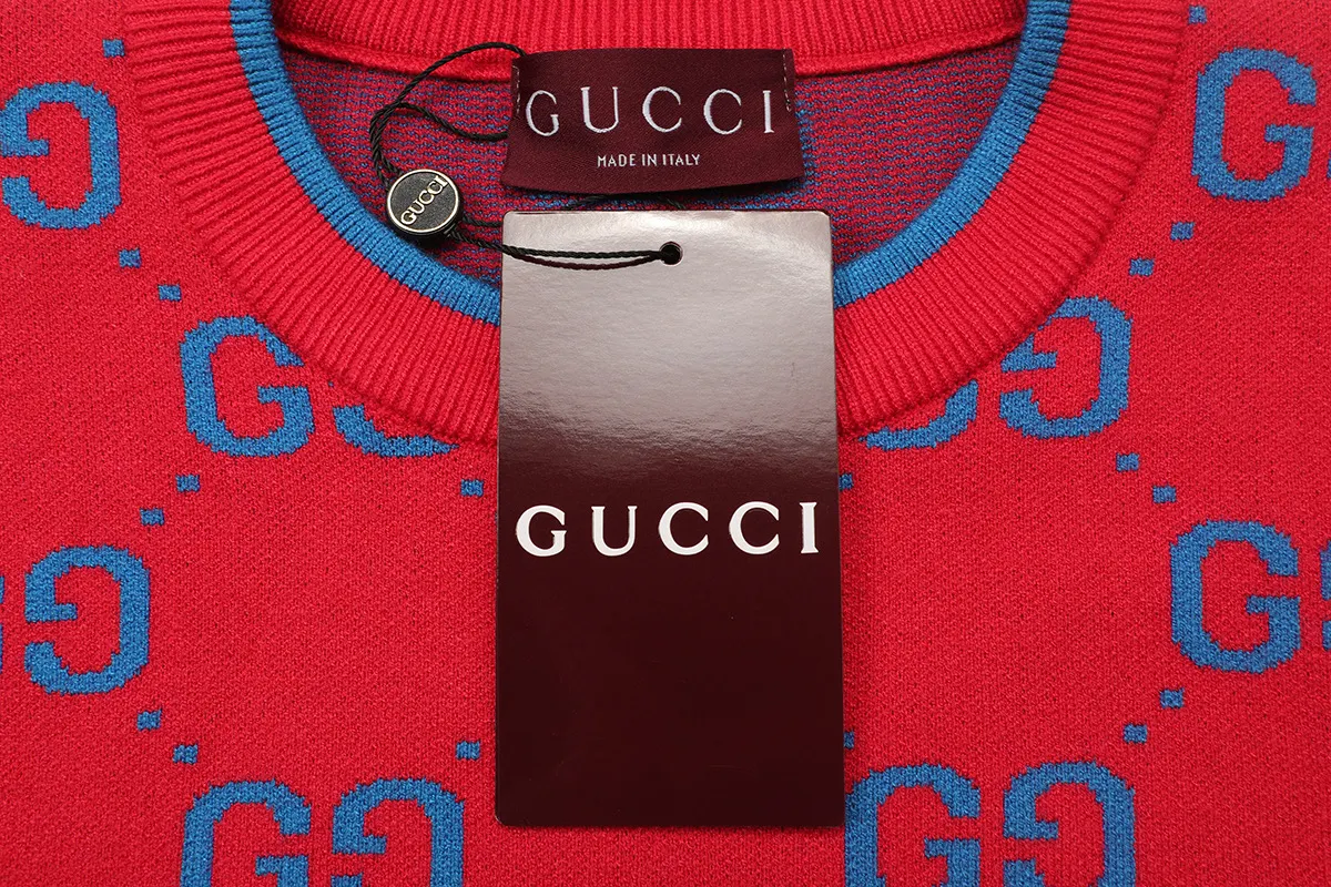 GG Monogram Jacquard Cotton Knit Sweater D18522948 — view 3