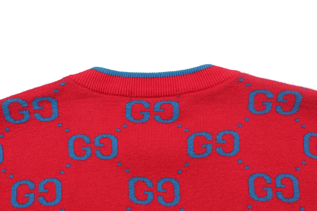 GG Monogram Jacquard Cotton Knit Sweater D18522948 — view 4