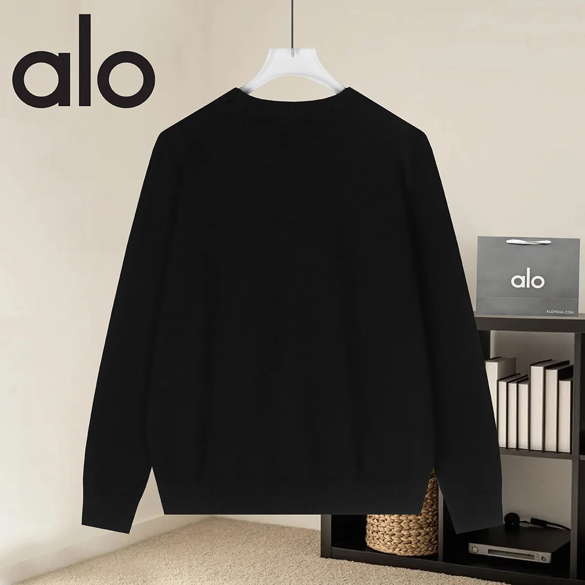 Logo Jacquard Cotton Knit Sweater D18522923 — view 2