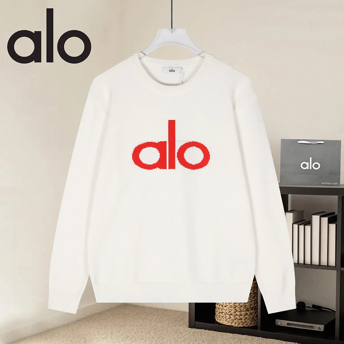 Logo Jacquard Short-Sleeve Knit Sweater D18522922