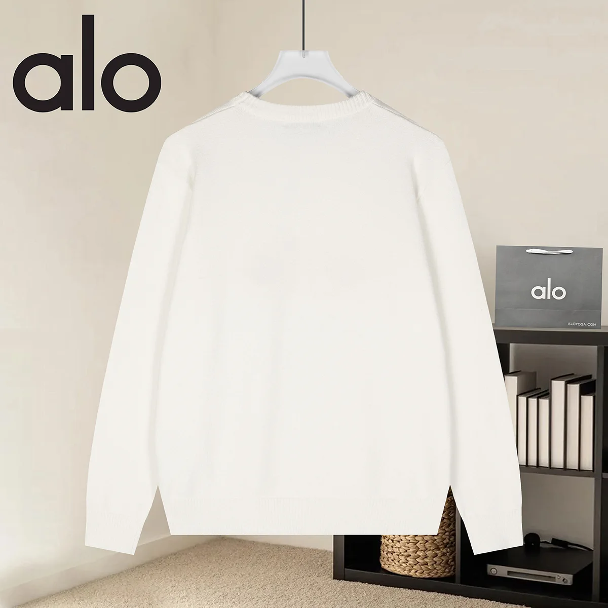 Logo Jacquard Short-Sleeve Knit Sweater D18522922 — view 2