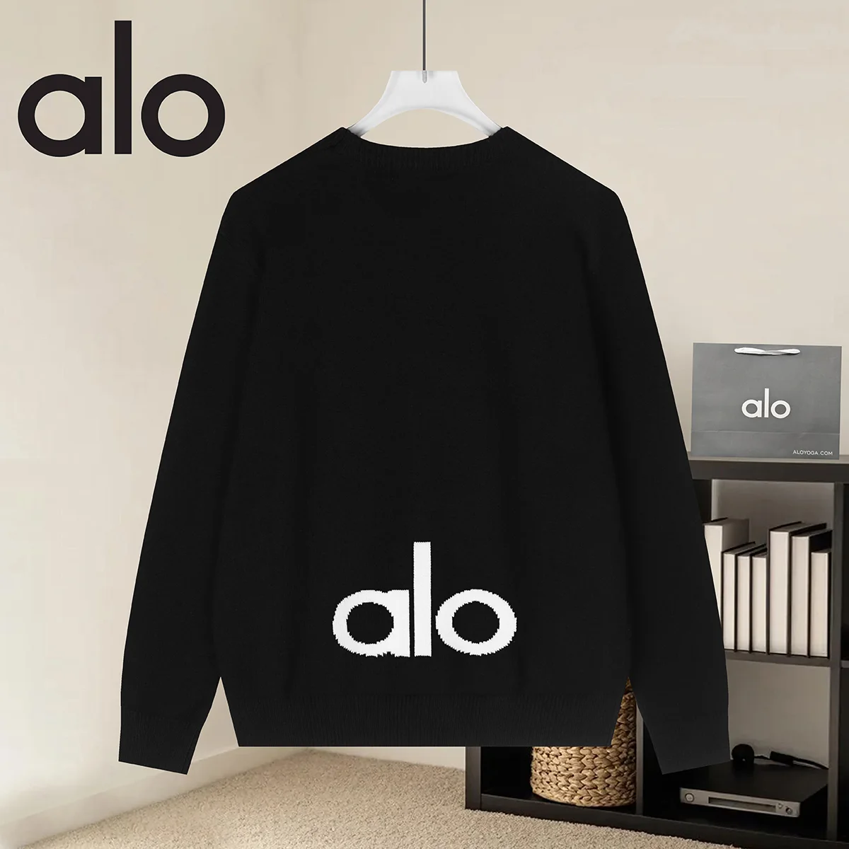 Alo Yoga Logo Intarsia Knit Sweater D18522925 — view 2