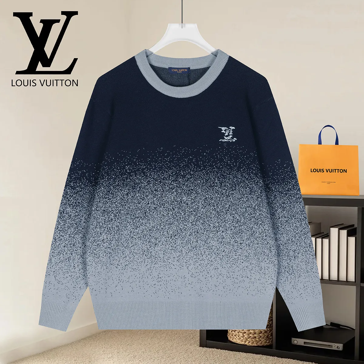 Logo Jacquard Ombré Knit Sweater D18522916