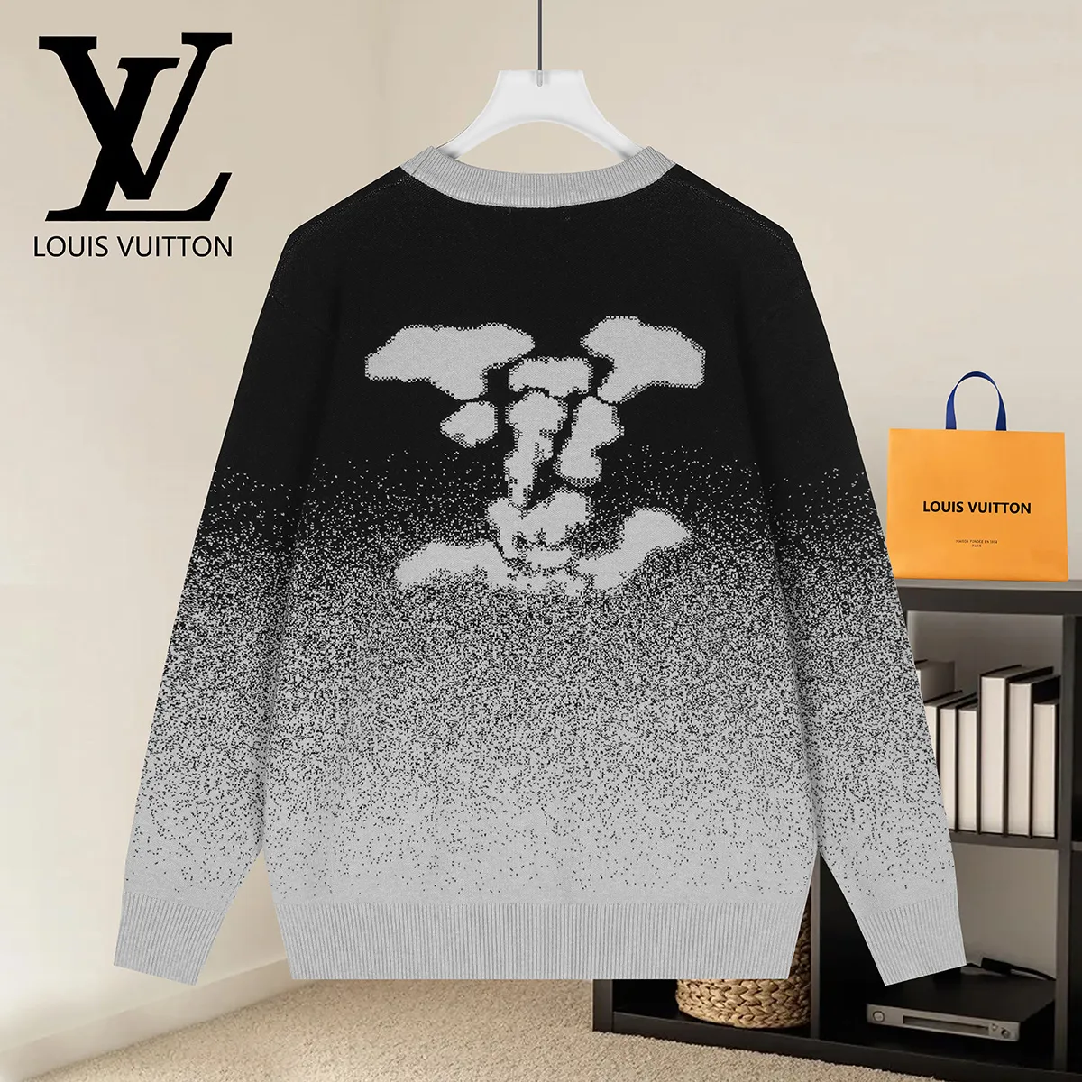 Gradient Jacquard Crew-Neck Sweater D18522915 — view 2