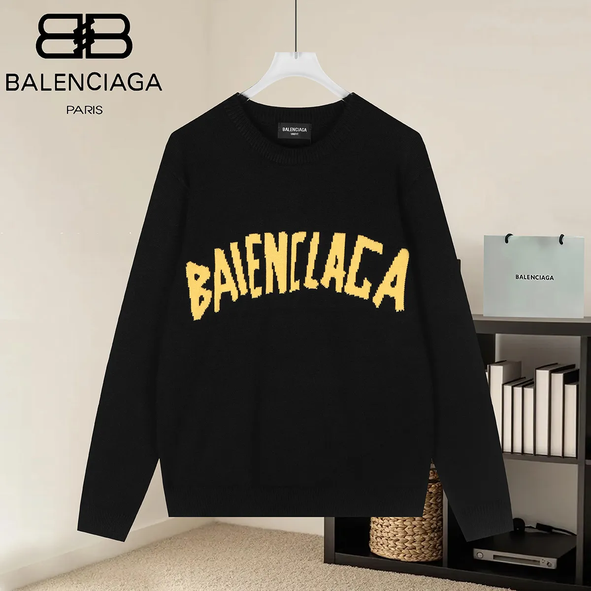 Logo Jacquard Crew-Neck Knit Sweater D18522863
