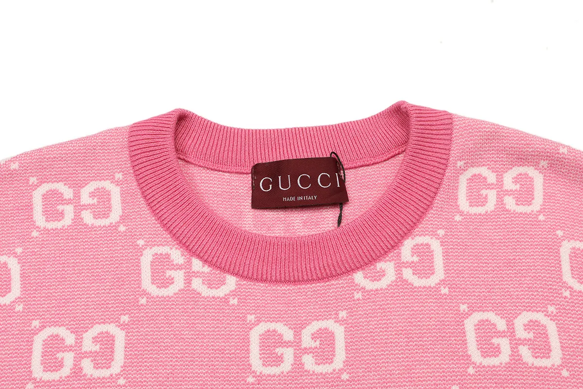 GG Monogram Jacquard Cotton Knit Sweater D19022941 — view 3