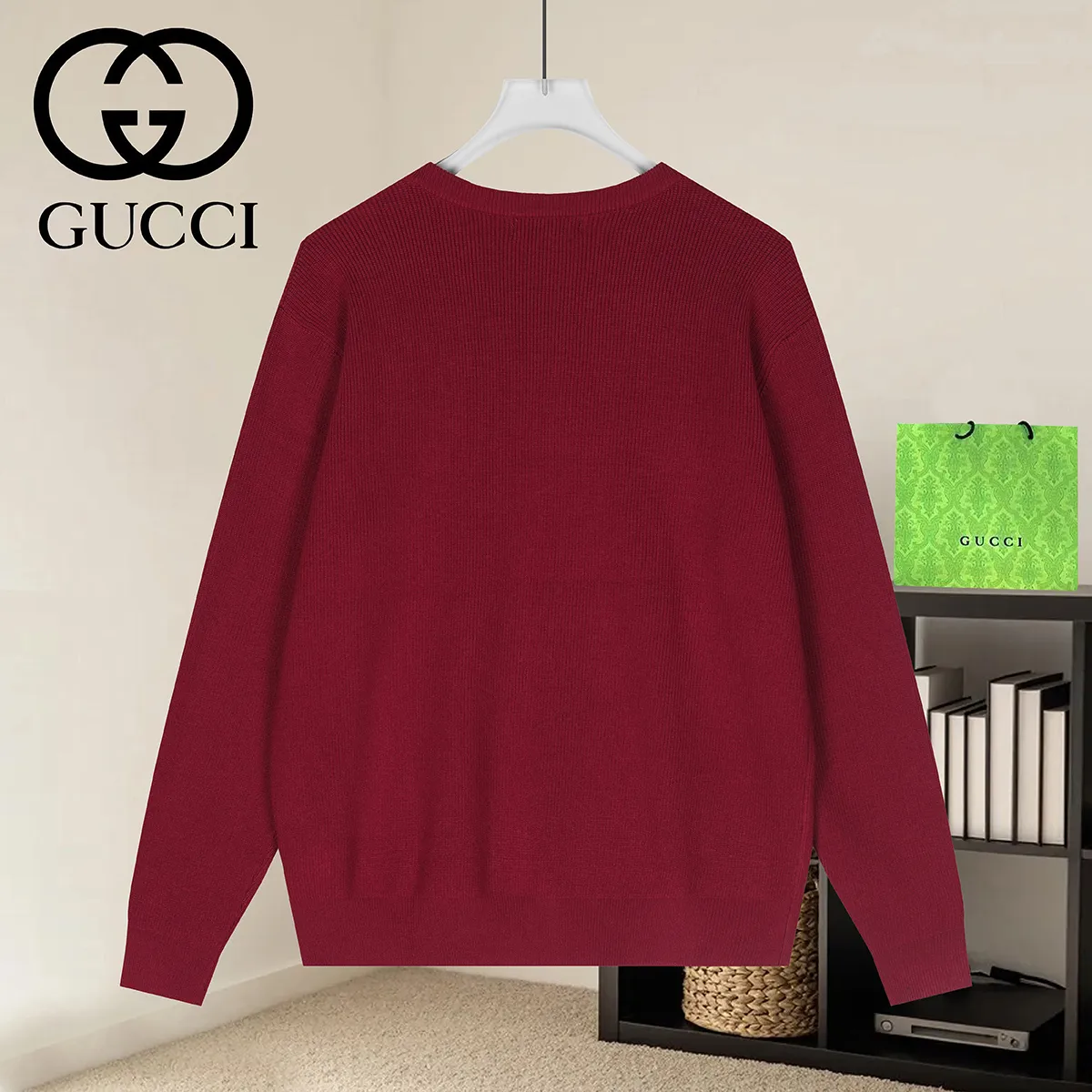 Logo Jacquard Striped Knit Sweater D19022946 — view 2