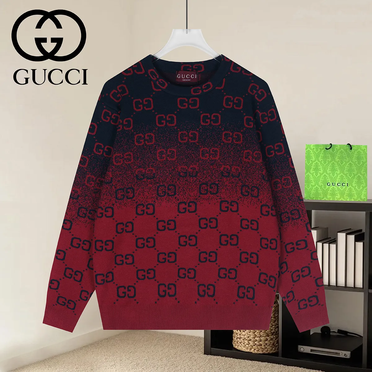 GG Monogram Gradient Knit Sweater D19022940