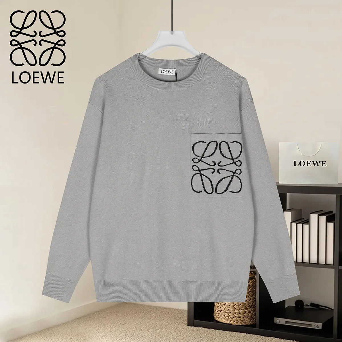 Anagram Pocket Modal-Blend Sweater D19022878