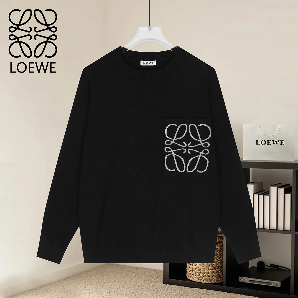 Anagram Pocket Modal-Blend Sweater D19022876