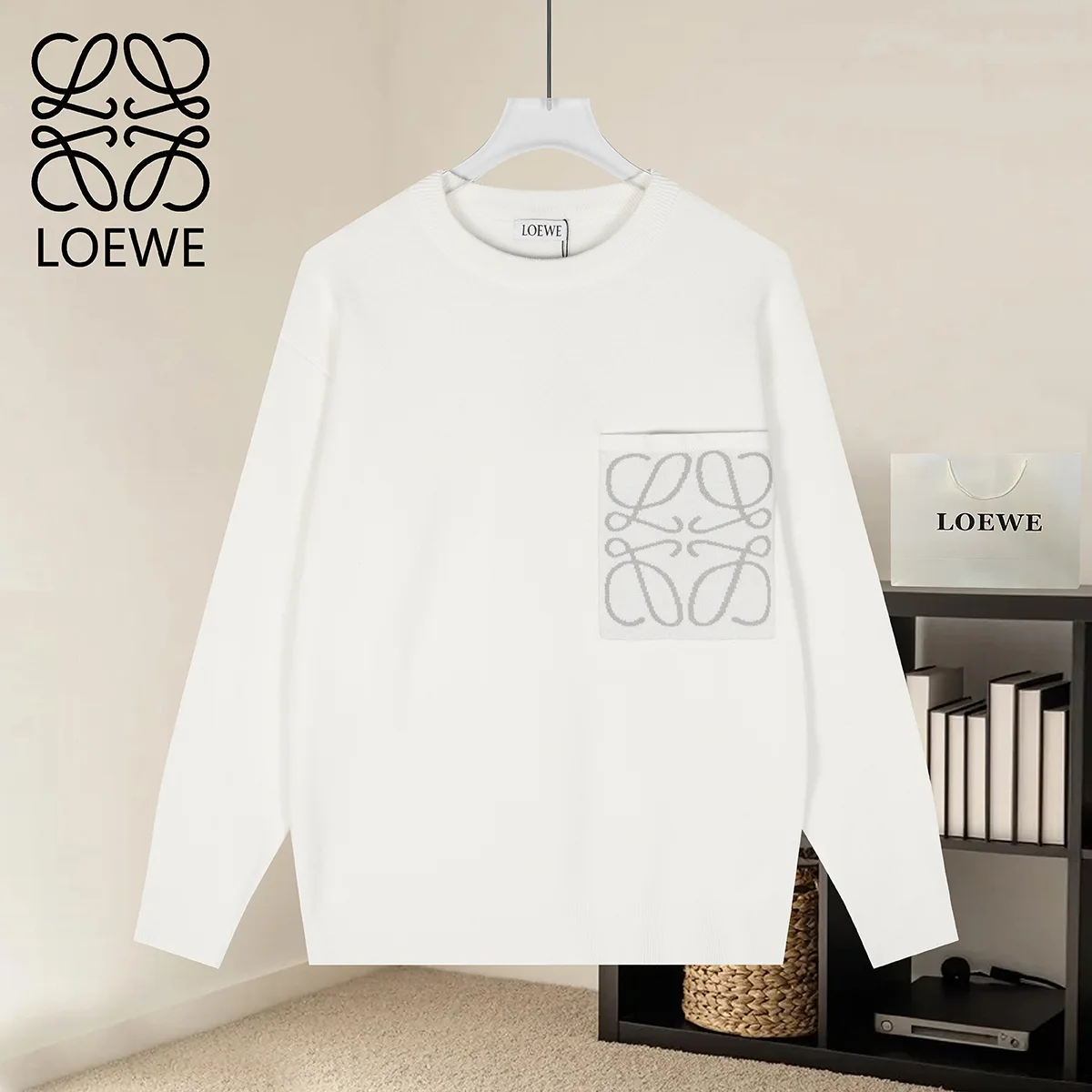 Anagram Pocket Modal-Blend Sweater D19022879