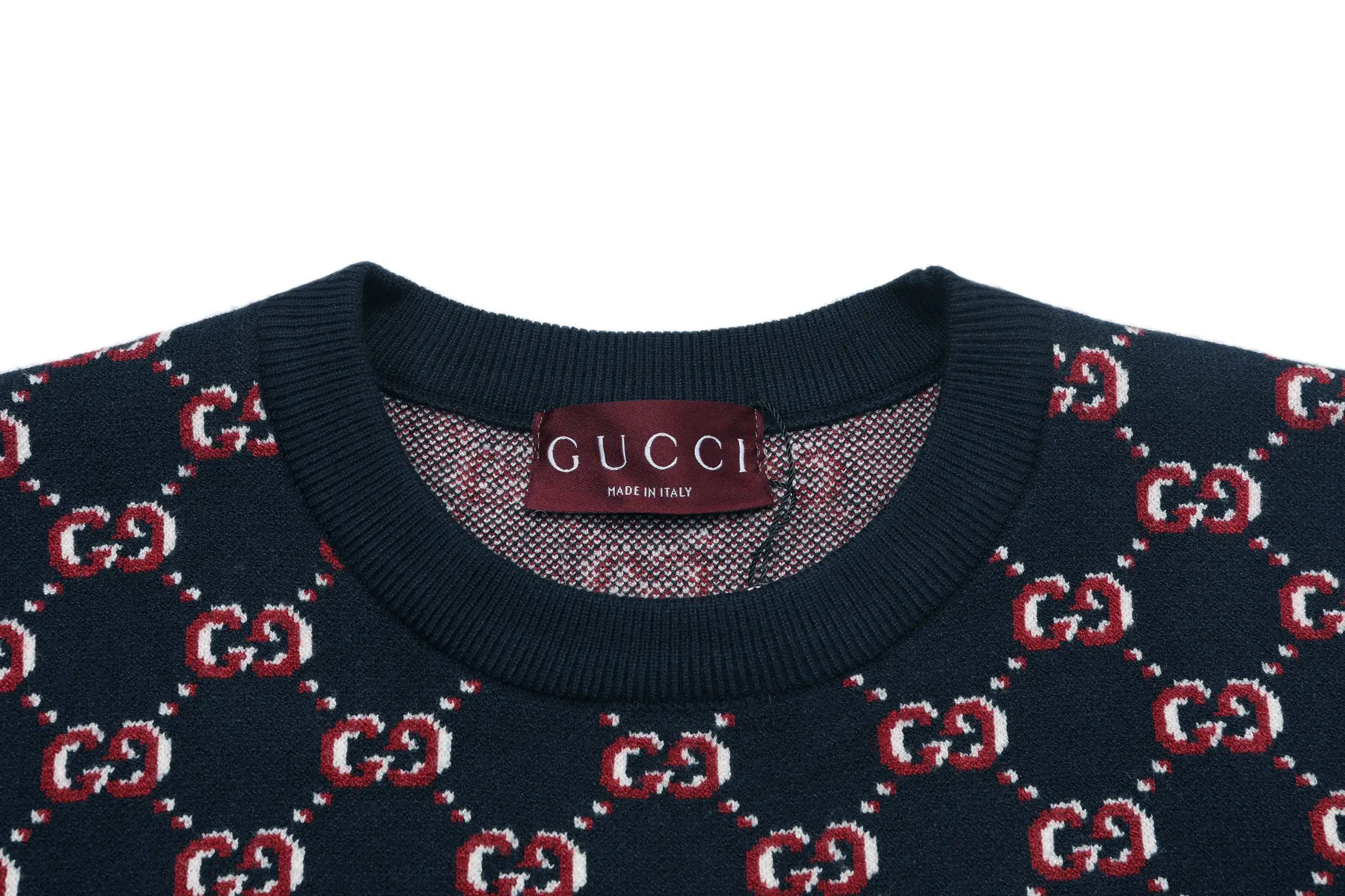 GG Monogram Jacquard Cotton Knit Sweater D19522930 — view 3