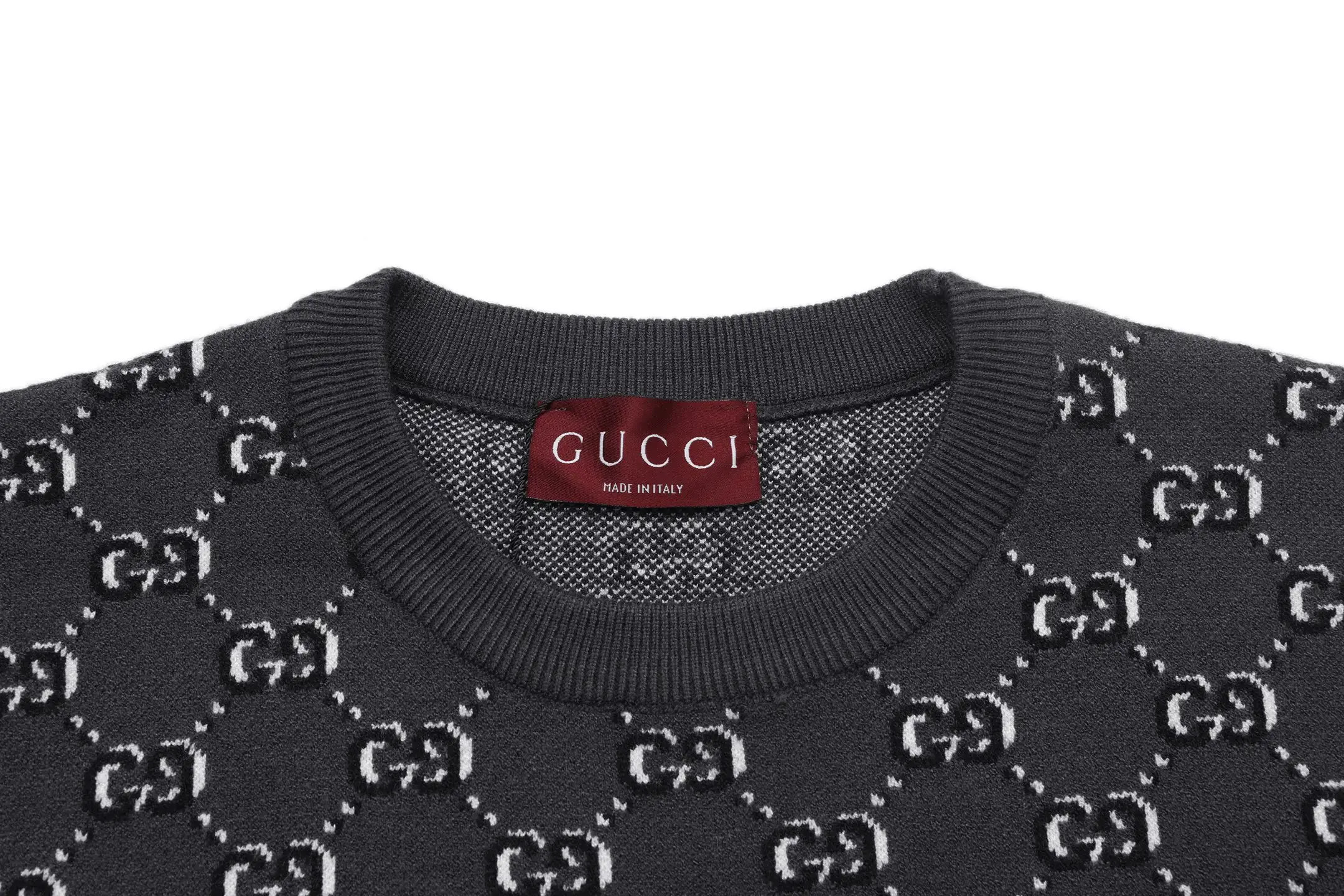 GG Monogram Jacquard Cotton Knit Sweater D19522932 — view 3
