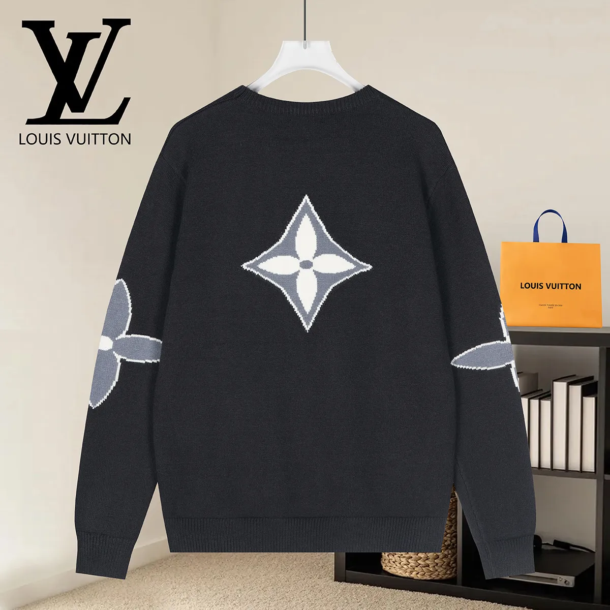 Logo Jacquard Crew-Neck Knit Sweater D20022920 — view 2