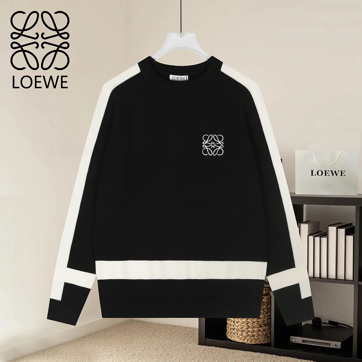 Anagram Intarsia Modal-Blend Sweater D20022869