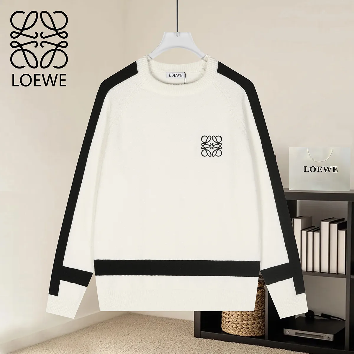 Anagram Intarsia Modal-Blend Sweater D20022868
