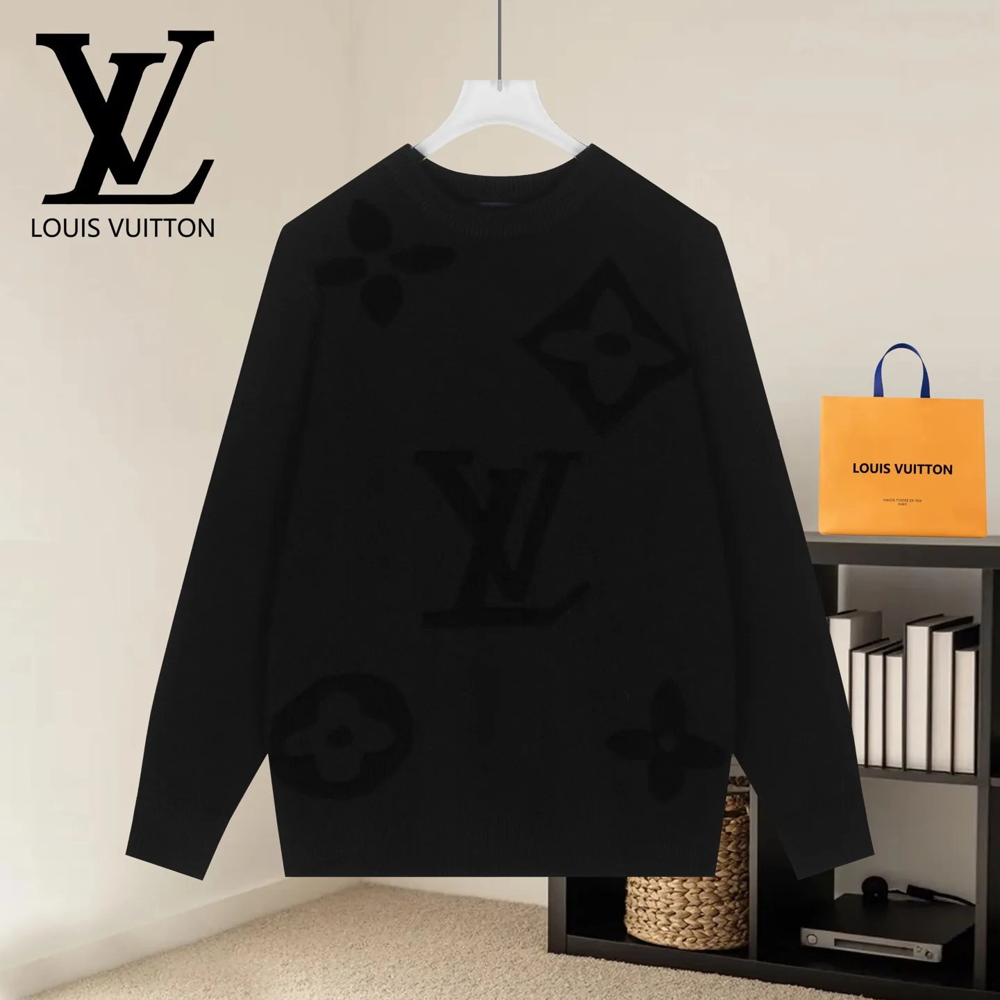 Monogram Jacquard Towel Embroidery Sweater D20022890