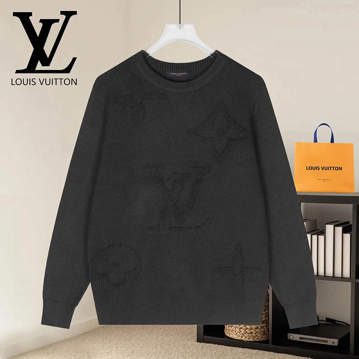 Monogram Jacquard Towel Embroidery Sweater D20022891