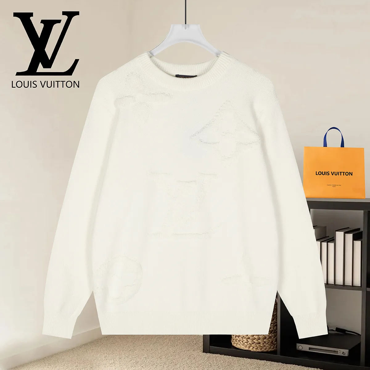 Monogram Jacquard Crew-Neck Sweater D20022892