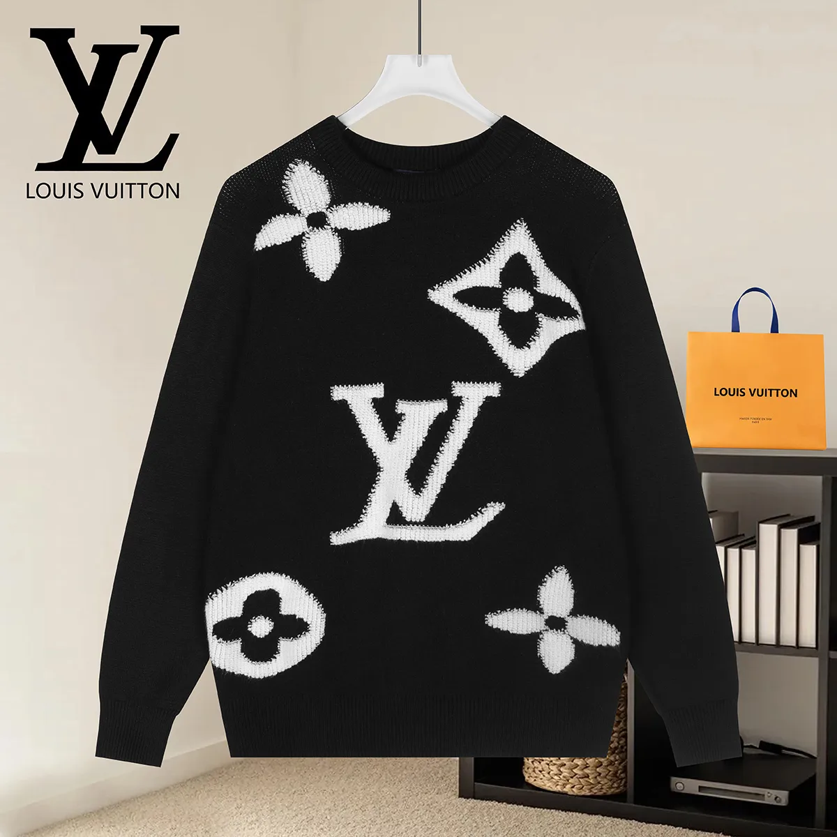 Monogram Jacquard Towel Embroidery Sweater D20022913