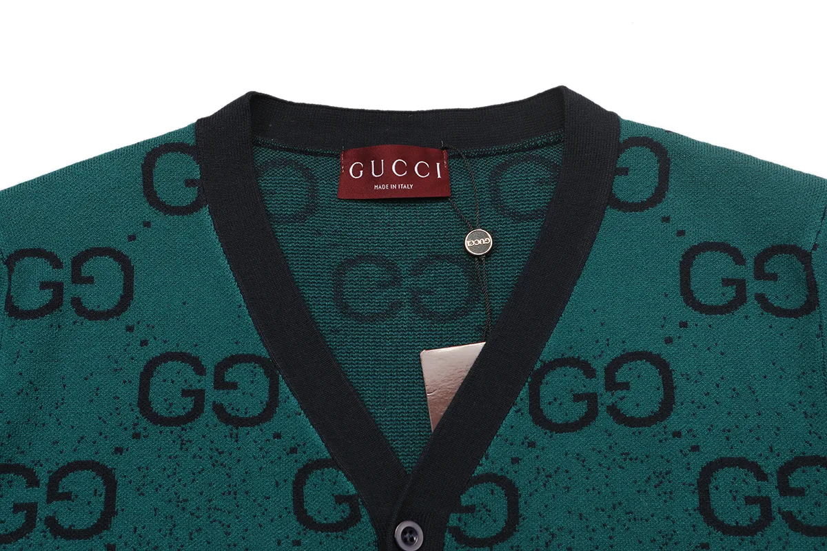 GG Monogram Jacquard Knit Cardigan D20522936 — view 3