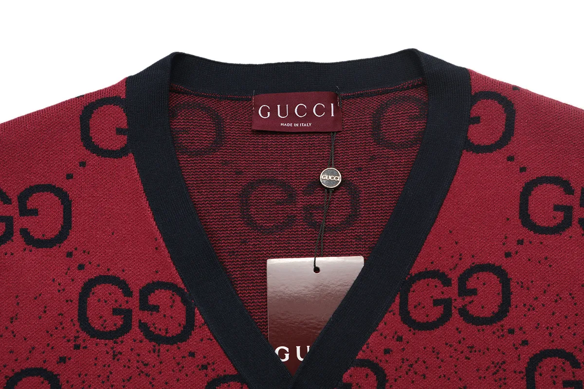 GG Monogram Jacquard Knit Cardigan D20522935 — view 3