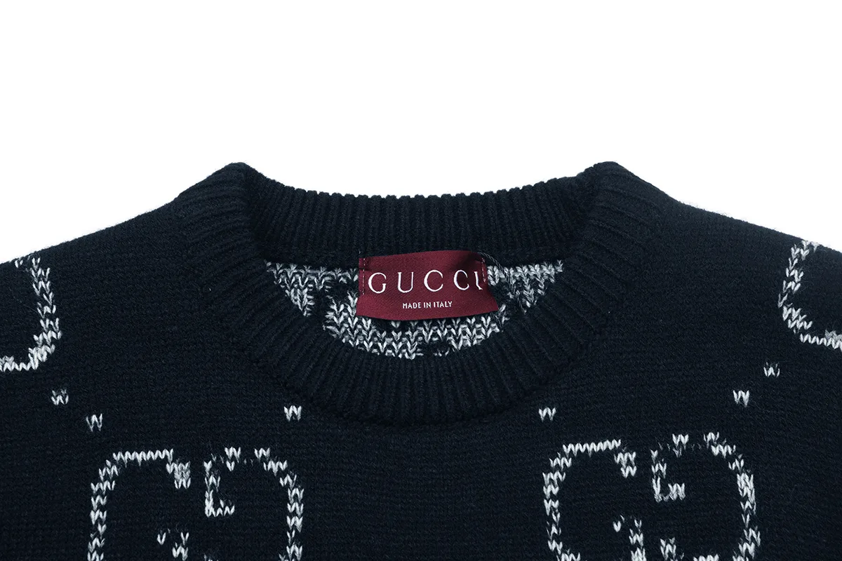GG Monogram Intarsia Wool Sweater D20022937 — view 3