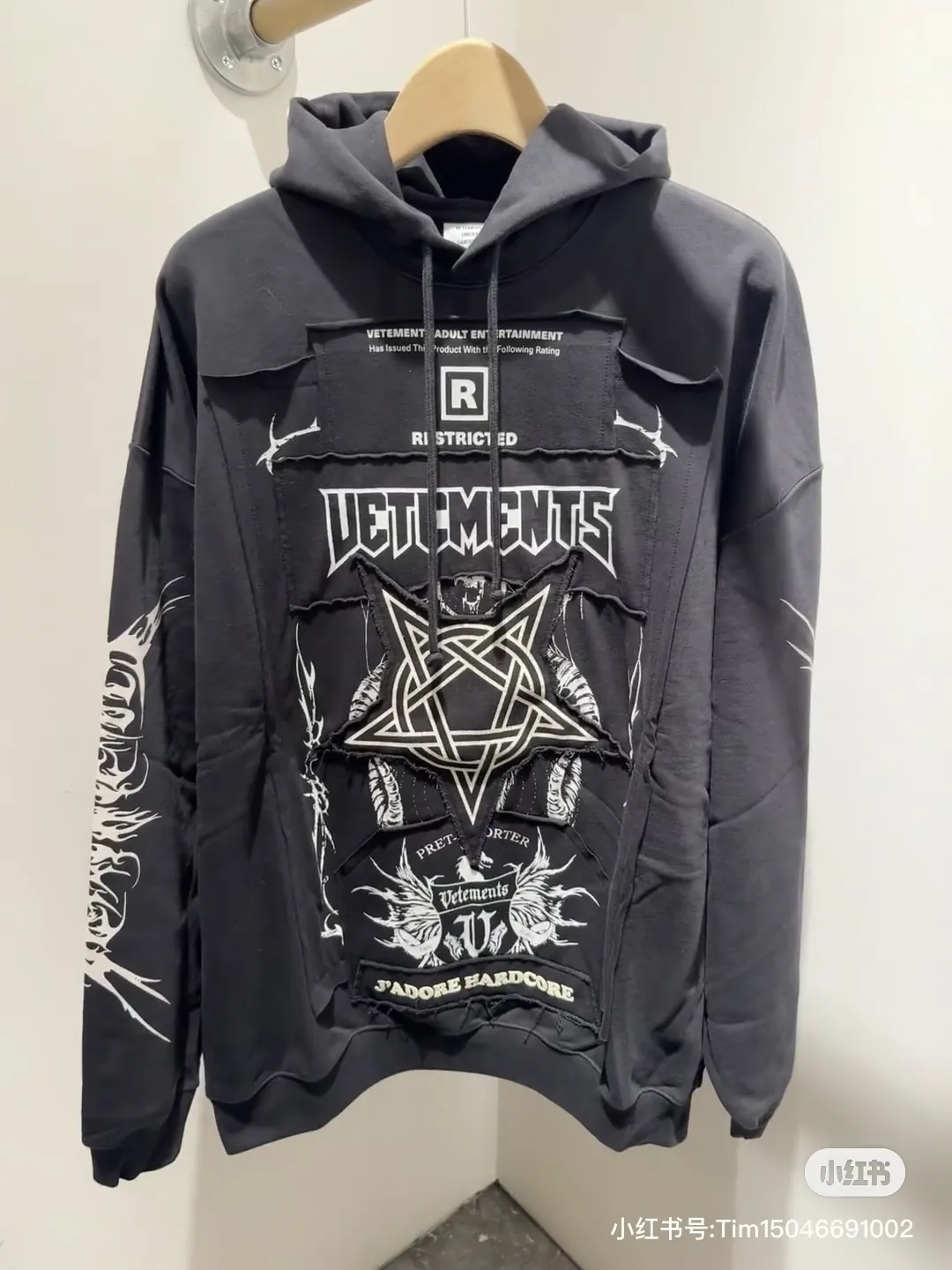 Patchwork Graphic Oversized Cotton Hoodie D26013164