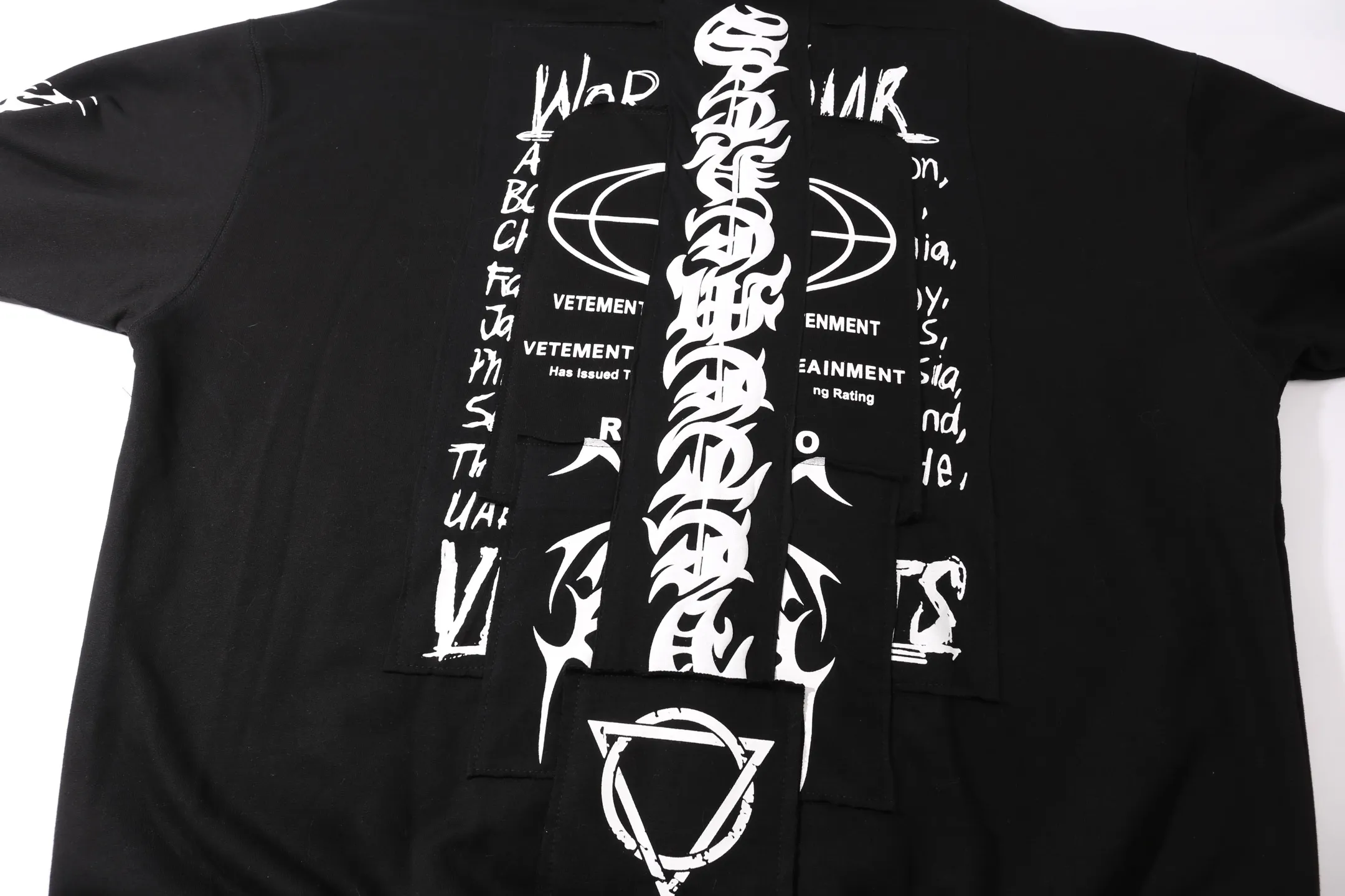 Patchwork Graphic Oversized Cotton Hoodie D26013164 — view 13