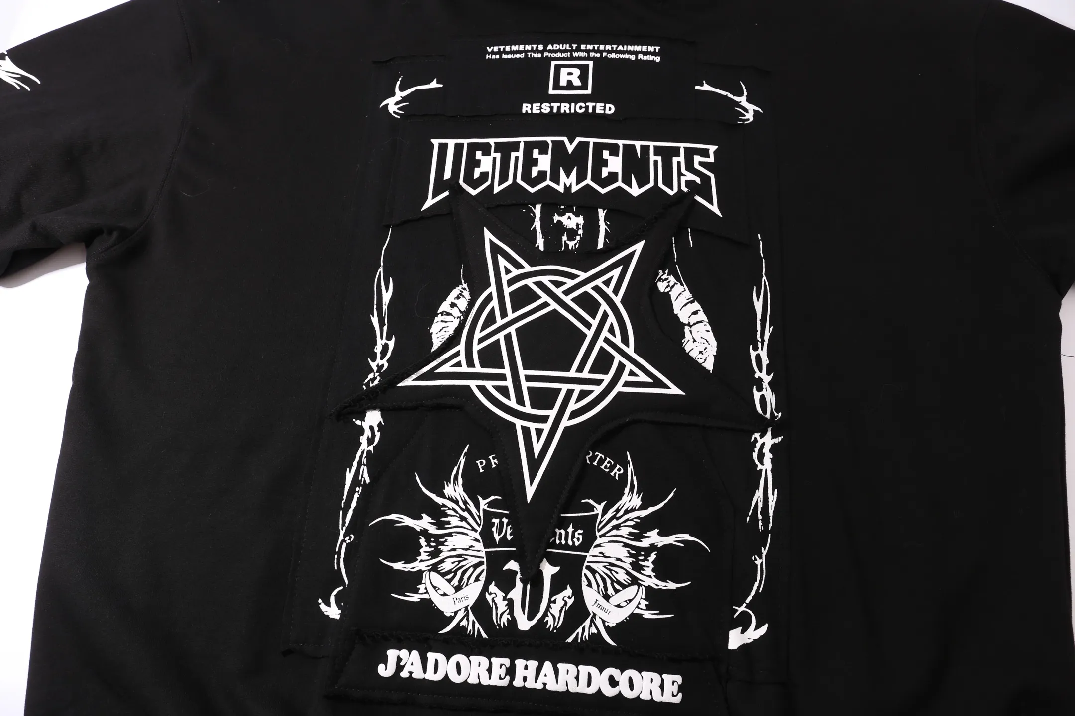 Patchwork Graphic Oversized Cotton Hoodie D26013164 — view 14