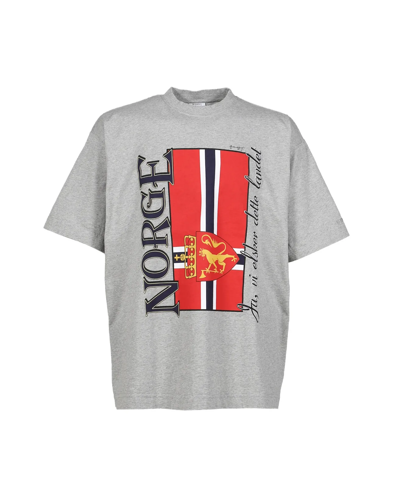 Oversized Norge Graphic Print T-Shirt D14013145
