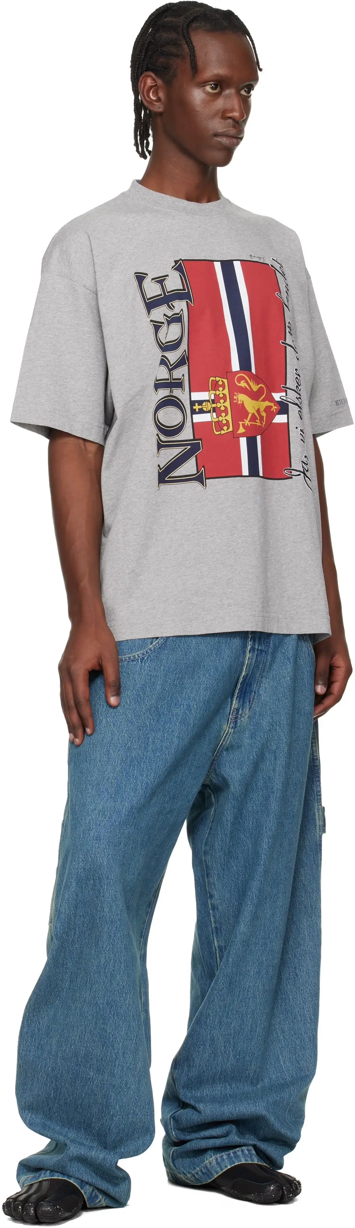 Oversized Norge Graphic Print T-Shirt D14013145 — view 7