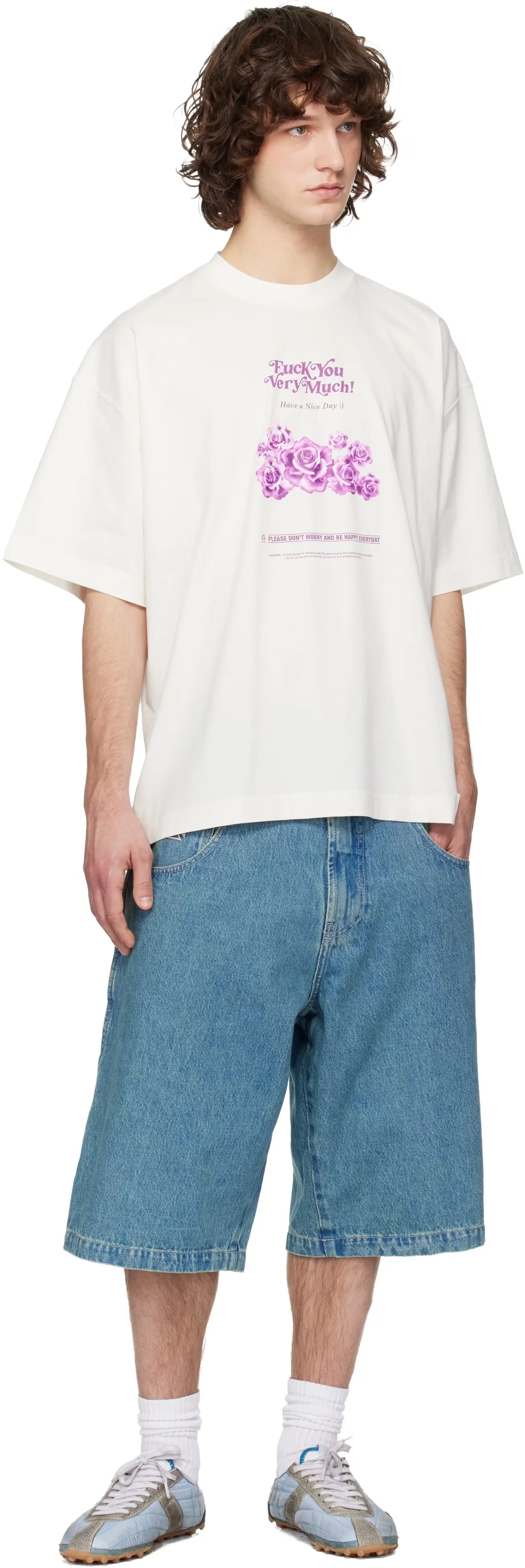 Oversized Floral Graphic Print T-Shirt D14013143 — view 5