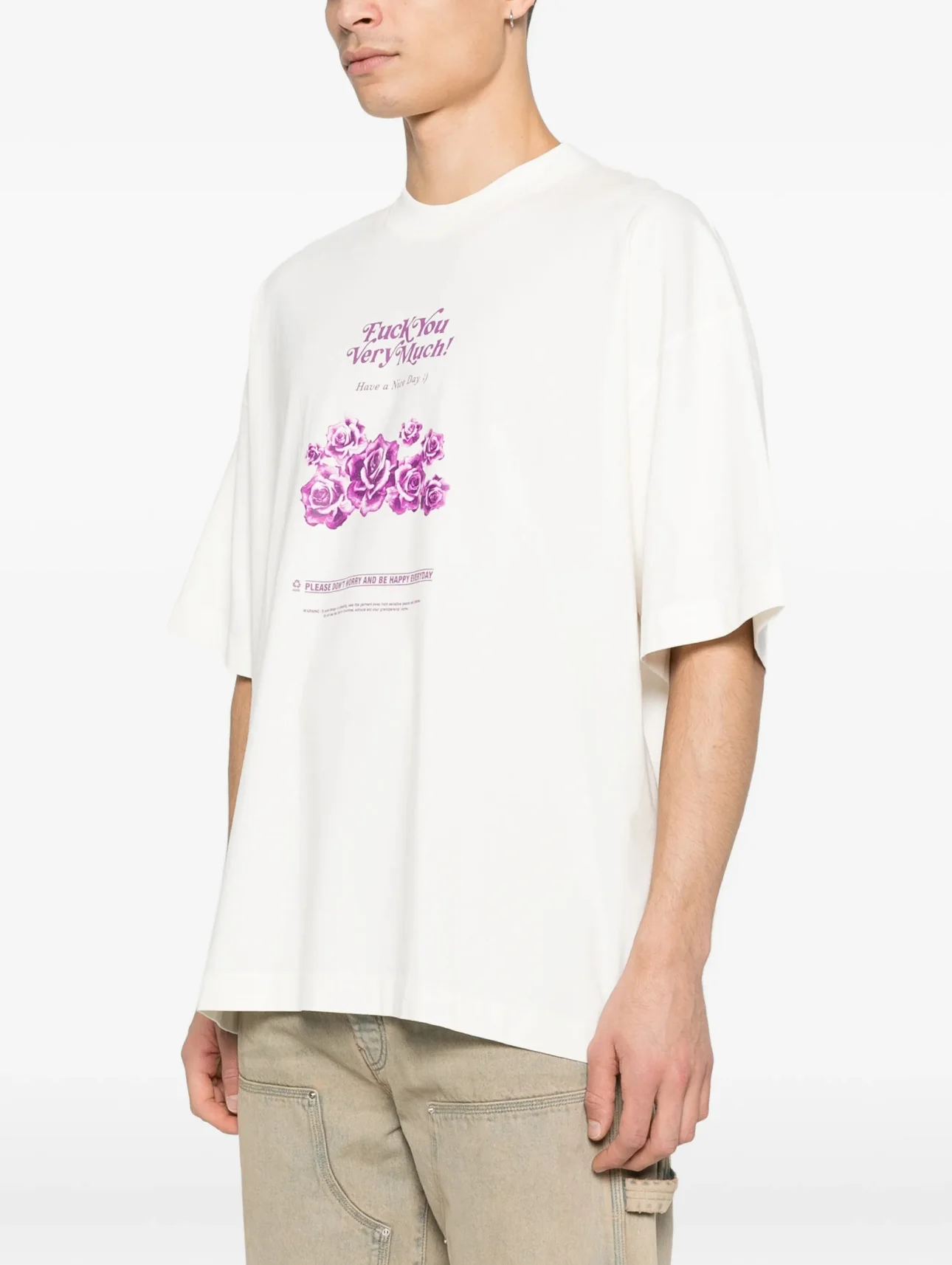 Oversized Floral Graphic Print T-Shirt D14013143 — view 6