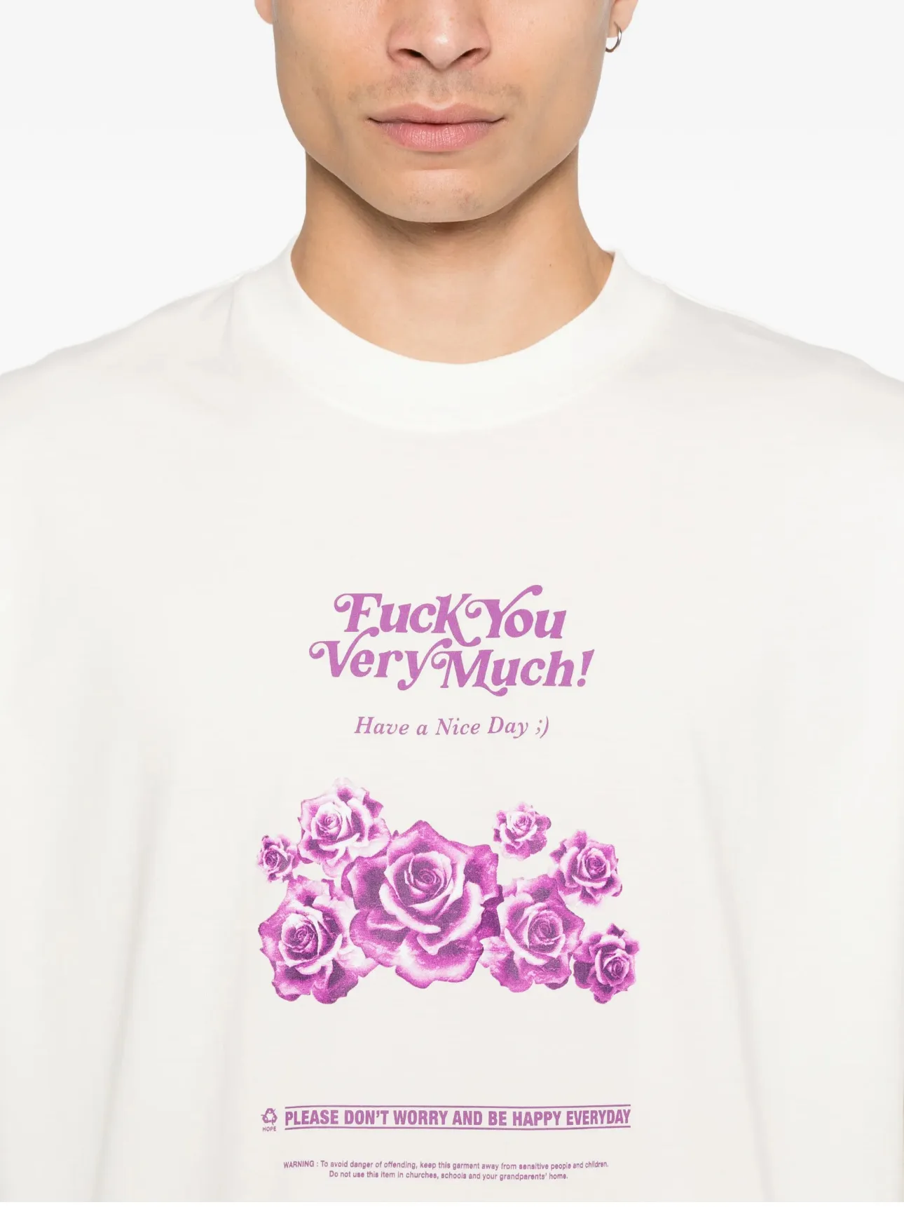 Oversized Floral Graphic Print T-Shirt D14013143 — view 9