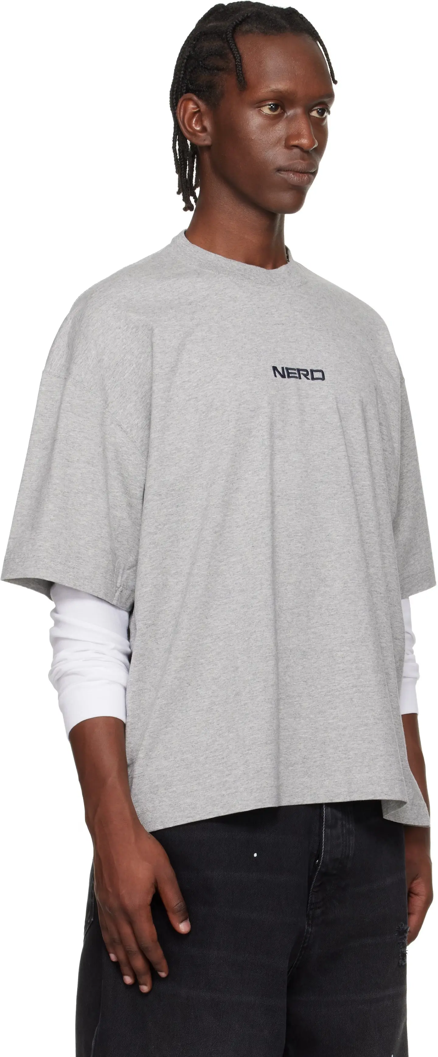 Embroidered Logo Oversized Cotton T-Shirt D14013140 — view 3