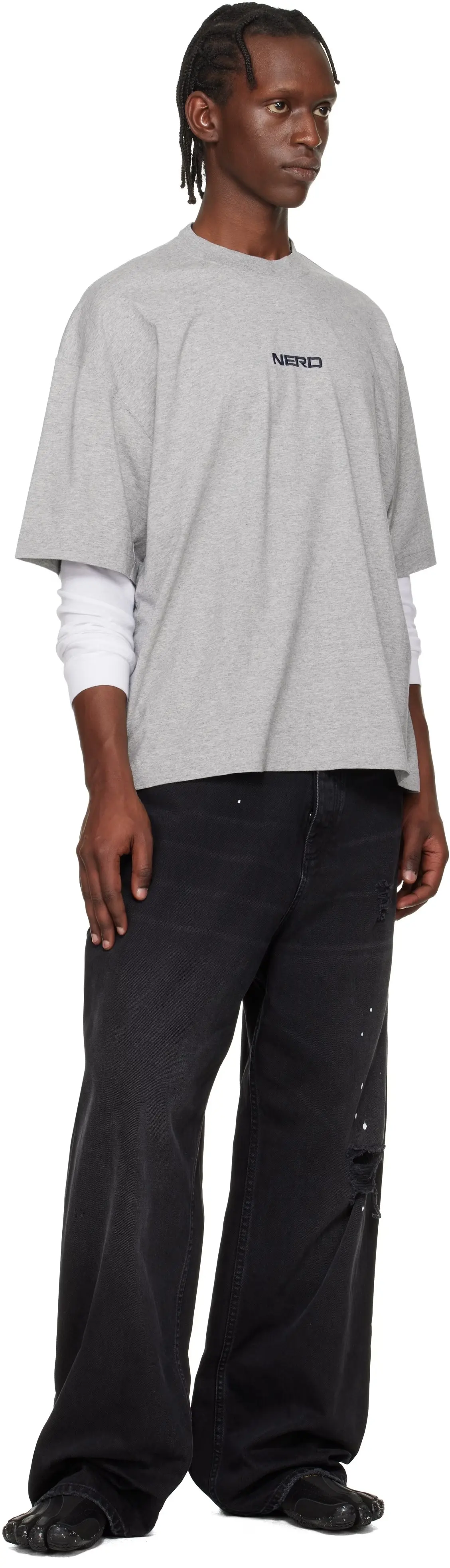 Embroidered Logo Oversized Cotton T-Shirt D14013140 — view 5