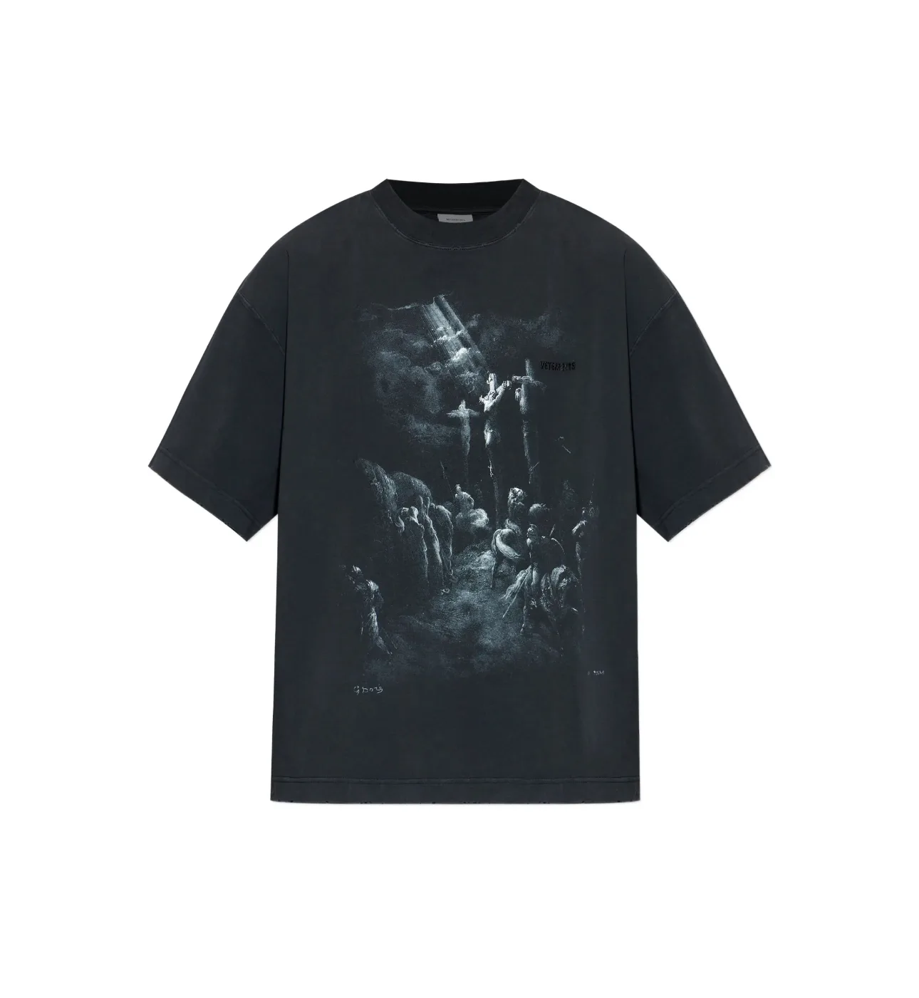 Washed Graphic Print Oversized T-Shirt D15513138