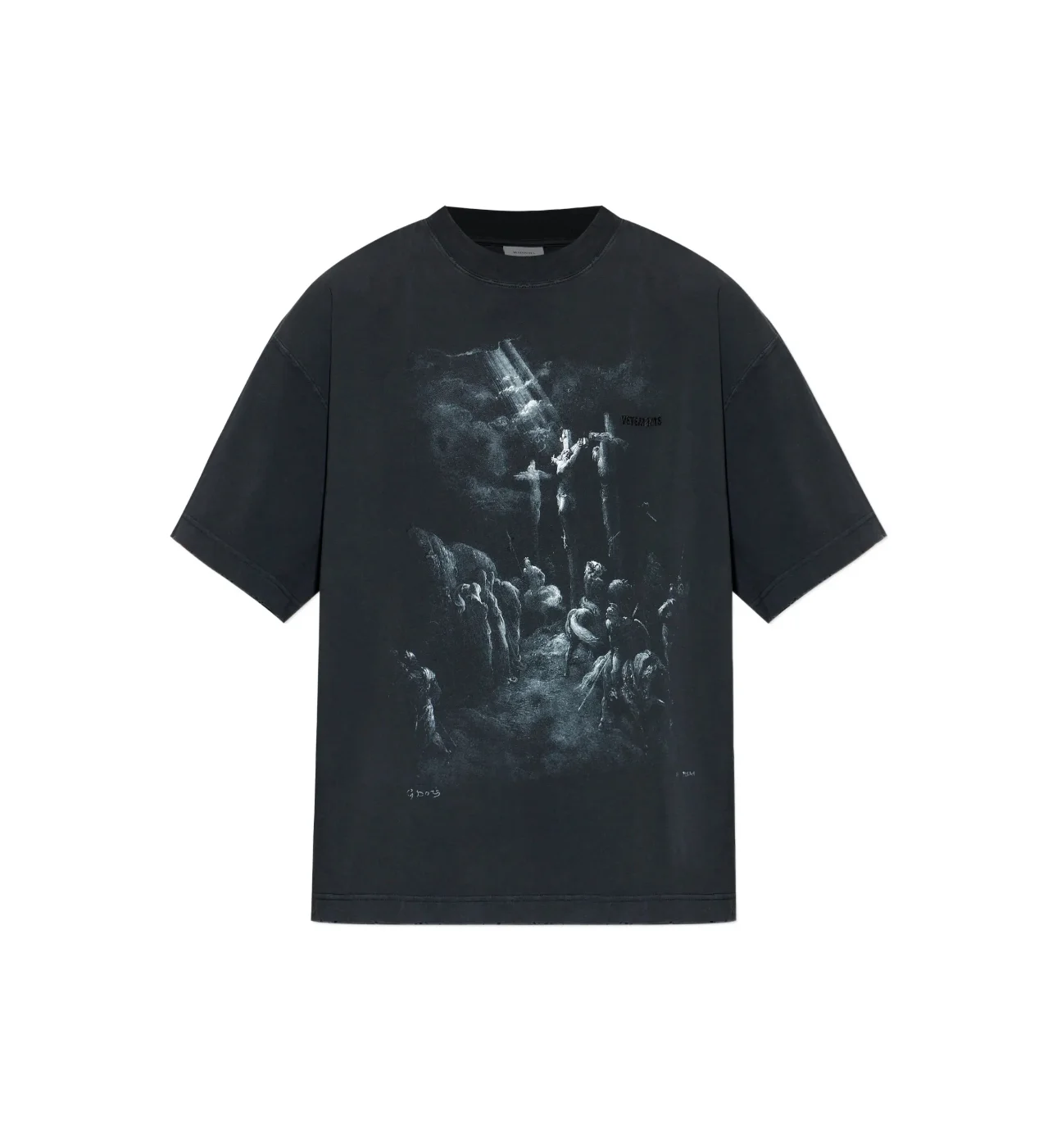 Washed Graphic Print Oversized T-Shirt D15513138