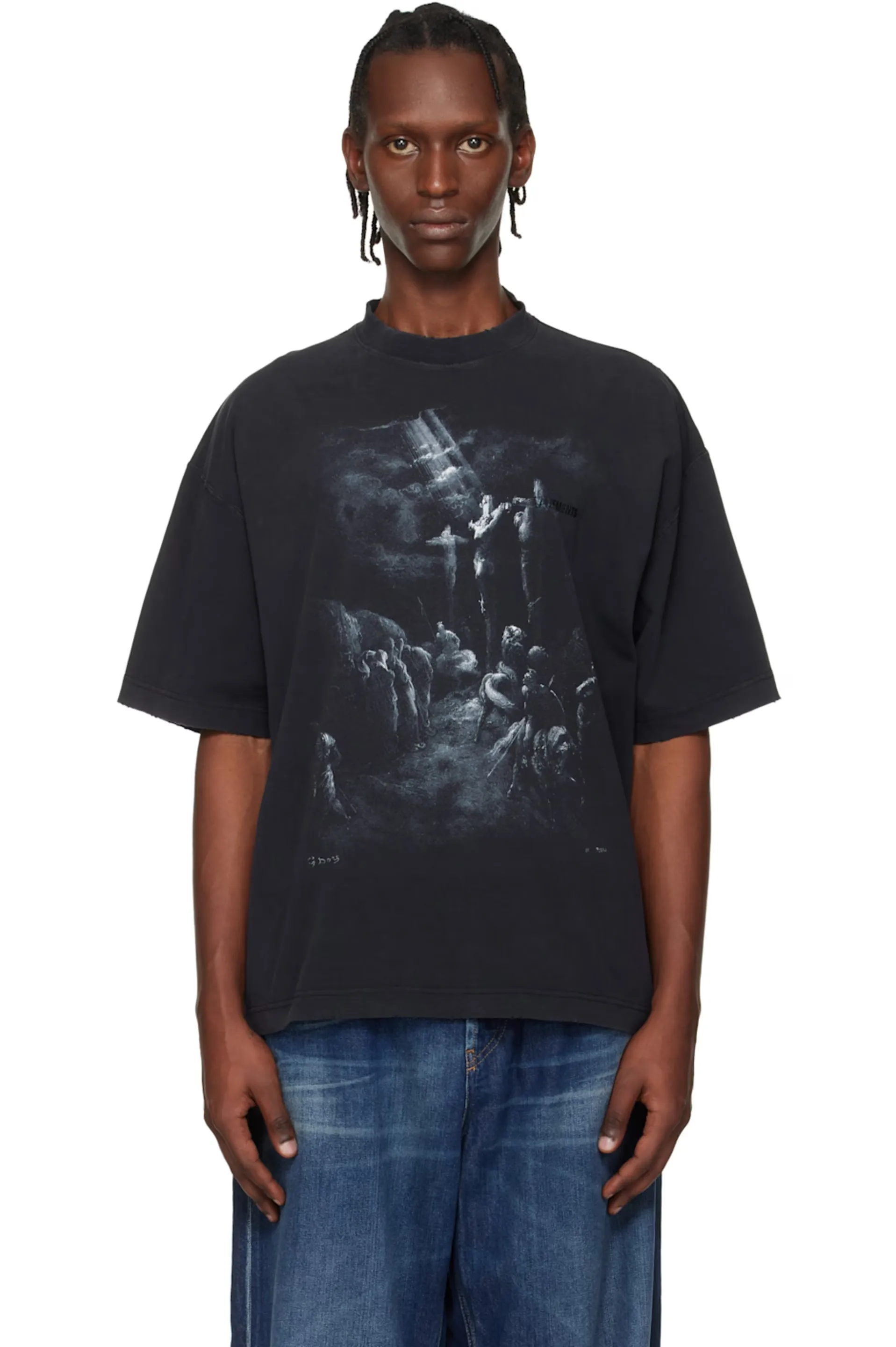 Washed Graphic Print Oversized T-Shirt D15513138 — view 2