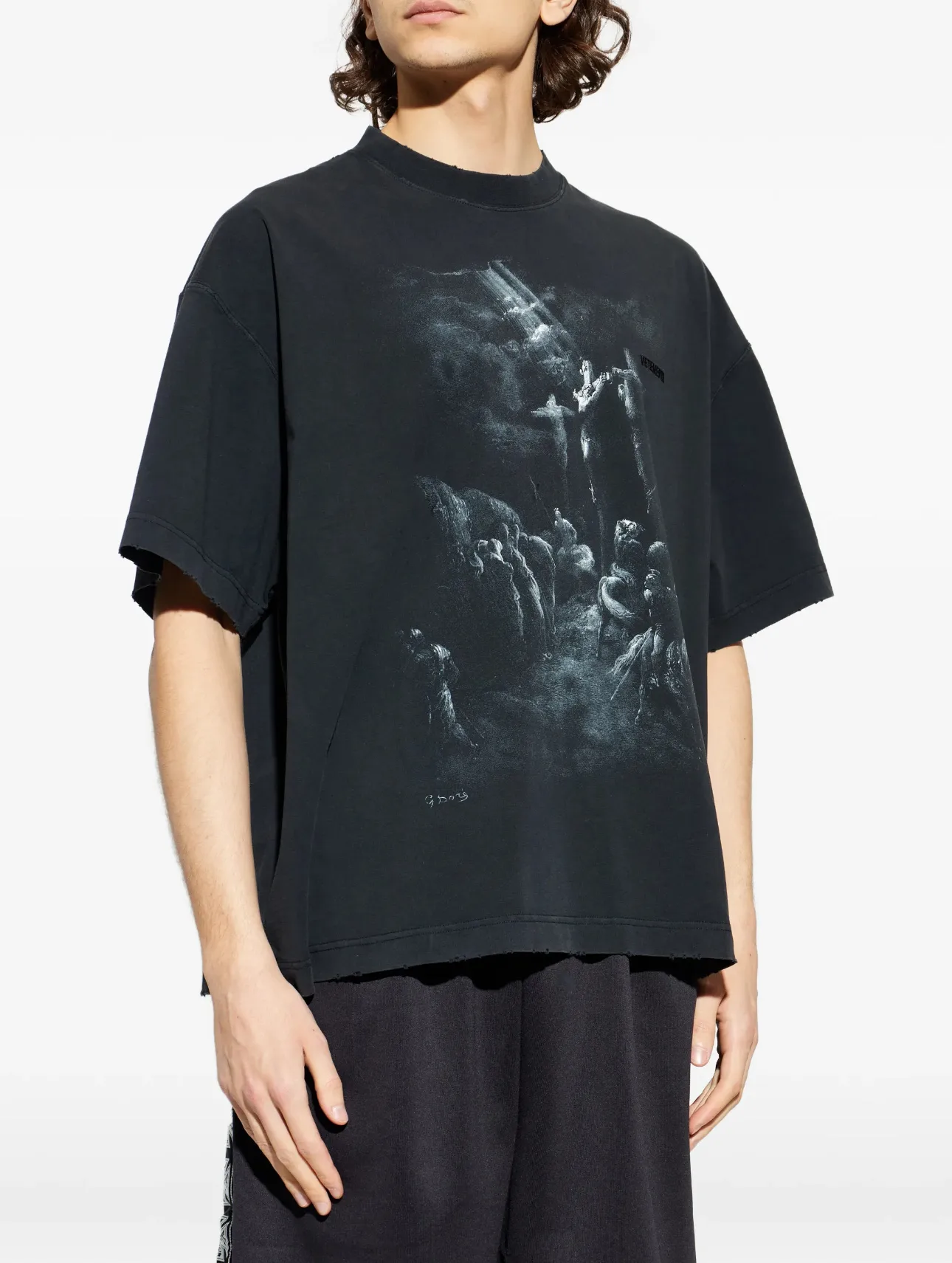 Washed Graphic Print Oversized T-Shirt D15513138 — view 6