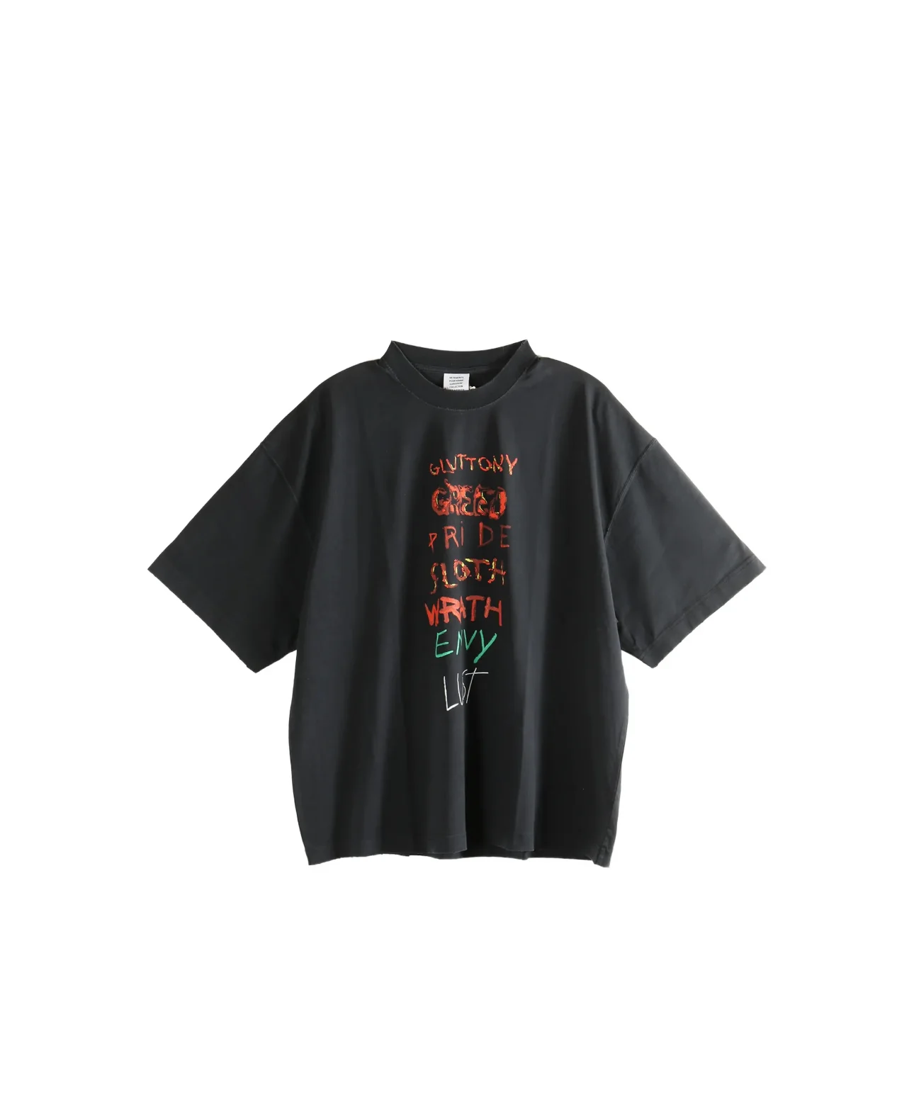 Seven Sins Graphic Oversized T-Shirt D15513137